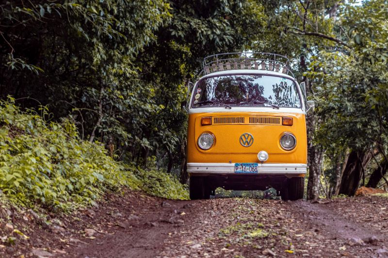 Volkswagen Kombi on Dirty Road